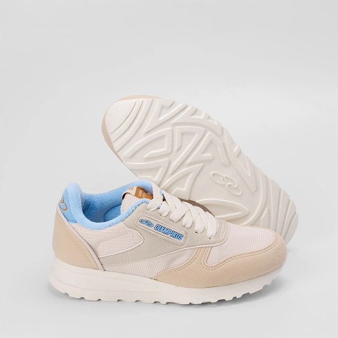 Tênis Olympikus Jogging 101 Casual Feminino Azul & Nude