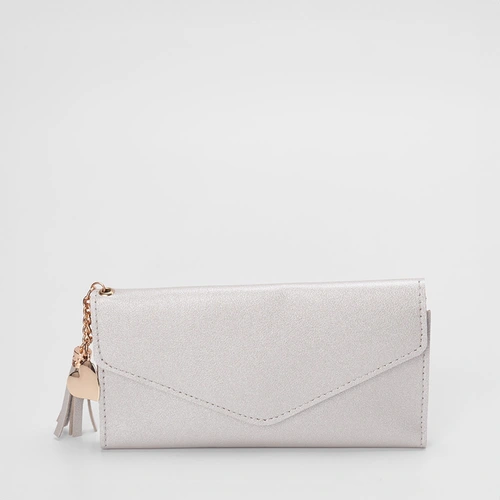 Carteira Envelope Gabriela Tassel & Coração Prata