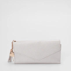 Carteira Envelope Gabriela Tassel & Coração Prata