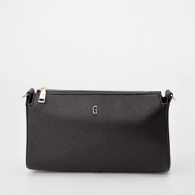 Bolsa Baguete Gabriela Transversal Preto