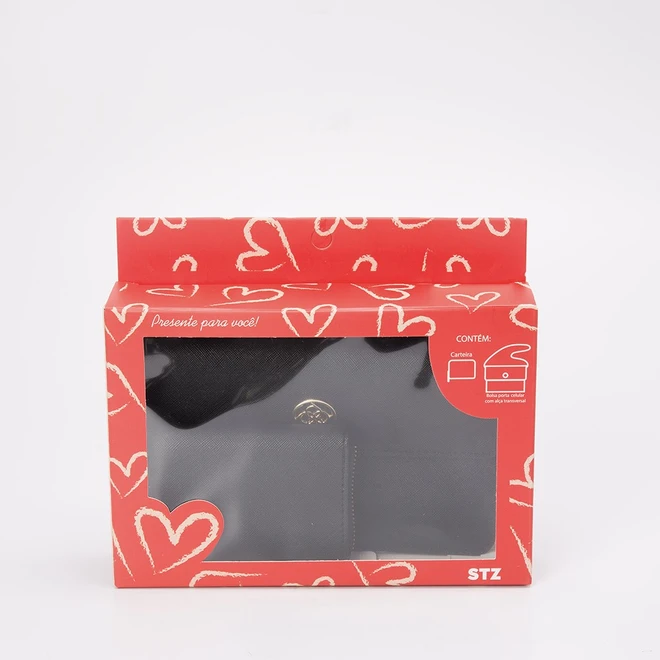 Kit Presente Stz Bolsa Celular & Carteira Preto