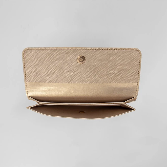 Kit Presente Stz Bolsa Celular & Carteira Dourado