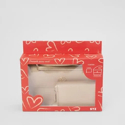 Kit Presente Stz Bolsa Celular & Carteira Dourado