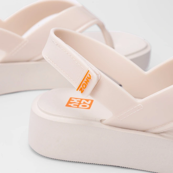 Sandália Papete Zaxy Blink Sand Off White