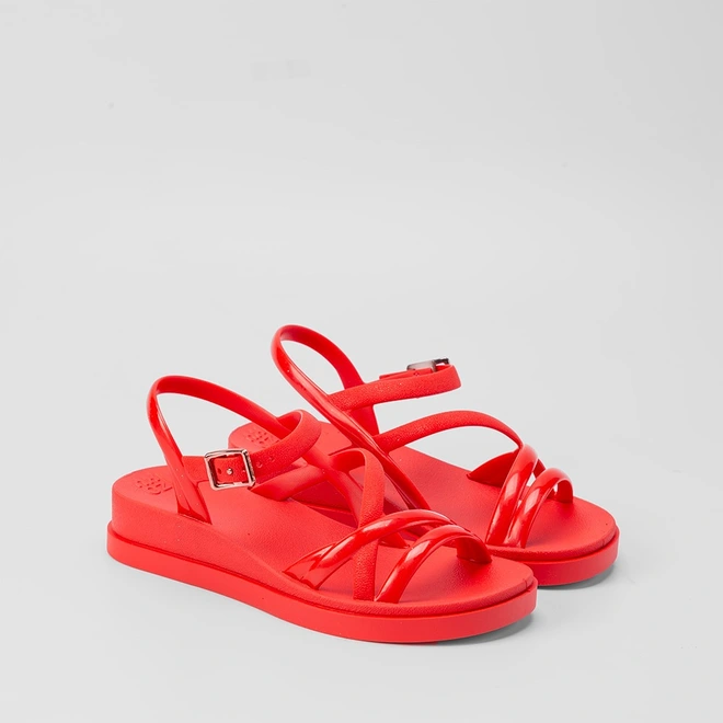 Sandália Zaxy Classy San Anabela Vermelho