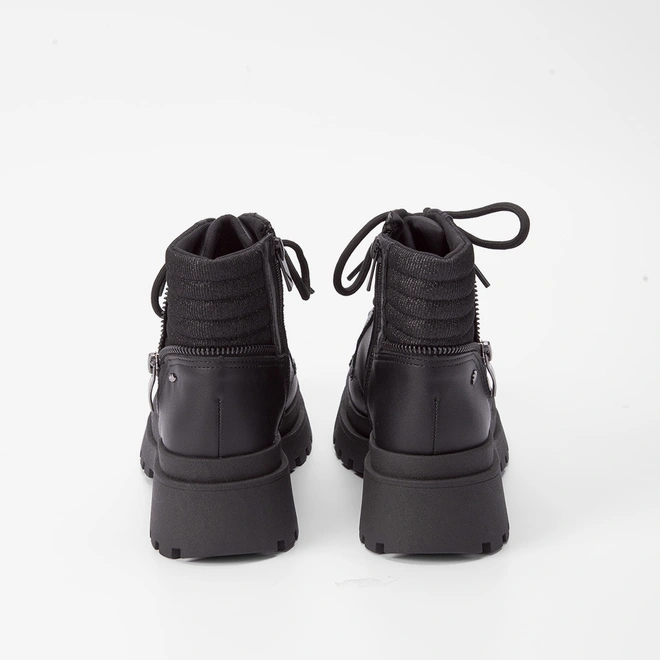 Bota Coturno Dakota Detalhe Brilho e Ziper Preto
