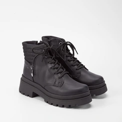 Bota Coturno Dakota Detalhe Brilho e Ziper Preto