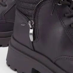 Bota Coturno Dakota Detalhe Brilho e Ziper Preto