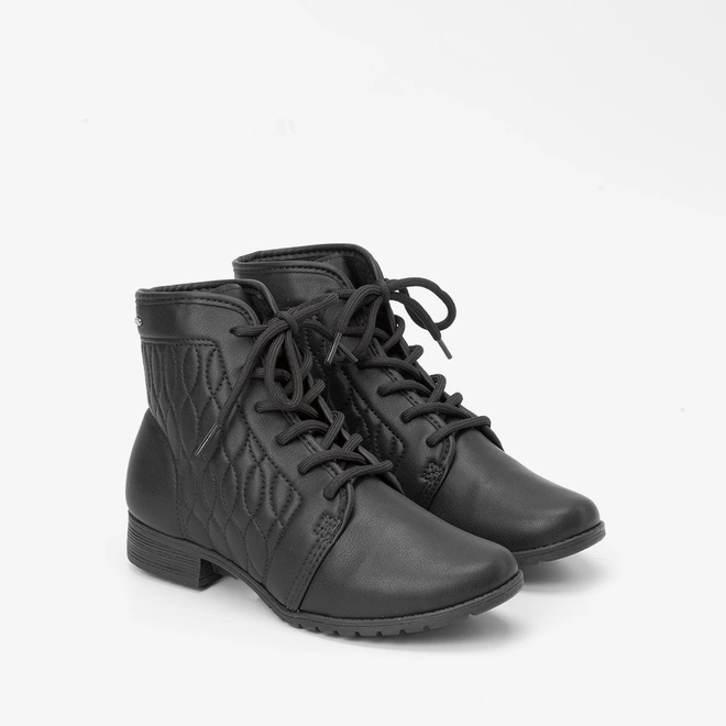 Bota Coturno Dakota Pespontos Estilizado Preto