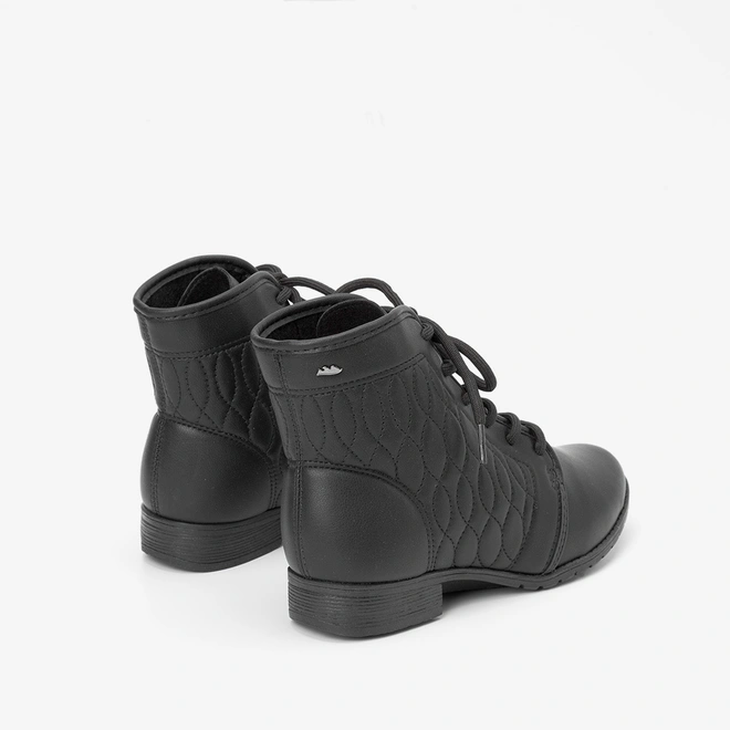 Bota Coturno Dakota Pespontos Estilizado Preto