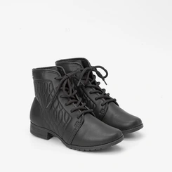 Bota Coturno Dakota Pespontos Estilizado Preto