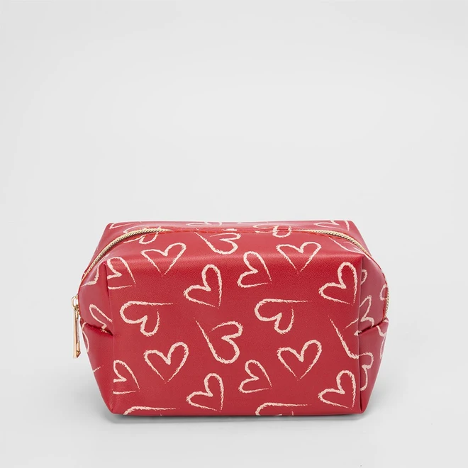 Mini Necessaire Gabriela Corações Vermelho