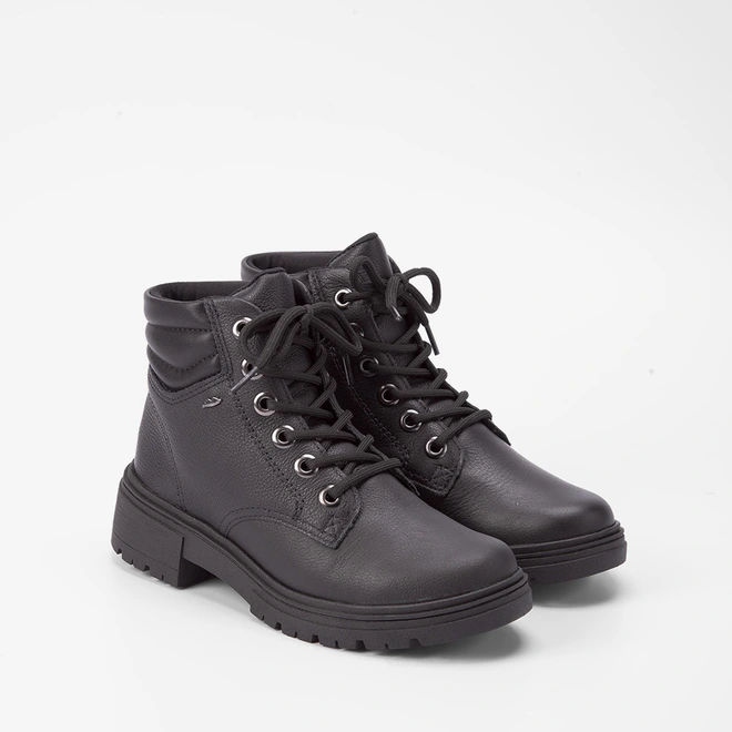 Bota Coturno Dakota Detalhe Acolchoado Preto
