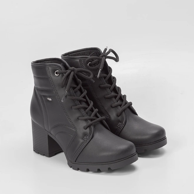 Bota Coturno Dakota Salto Tratorado Preto