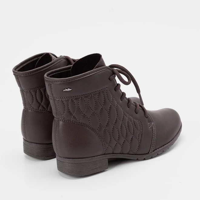 Bota Coturno Dakota Pespontos Estilizado Marrom