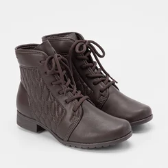 Bota Coturno Dakota Pespontos Estilizado Marrom