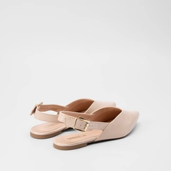 Sapatilha Slingback Gabriela Recorte Marfim