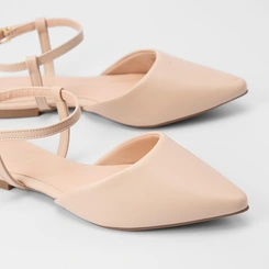 Sapatilha Feminina Slingback Gabriela Fivela Marfim