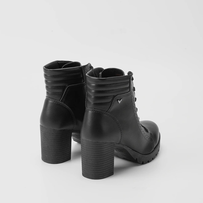 Bota Coturno Mississipi Detalhe Pesponto Acolchoado Preto