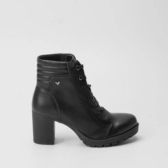 Bota Coturno Mississipi Detalhe Pesponto Acolchoado Preto