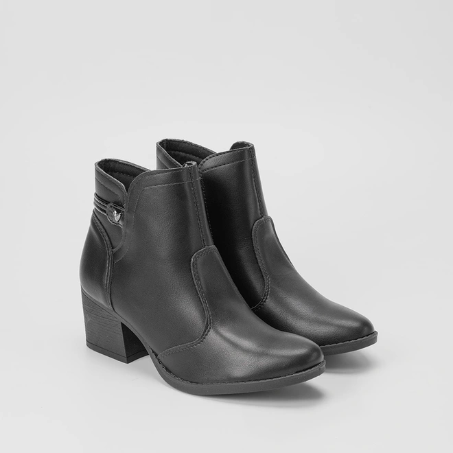 Ankle Boot Feminina Mississipi Country Texana Preto