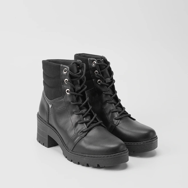 Bota Coturno Mississipi Detalhe Acolchoado Preto