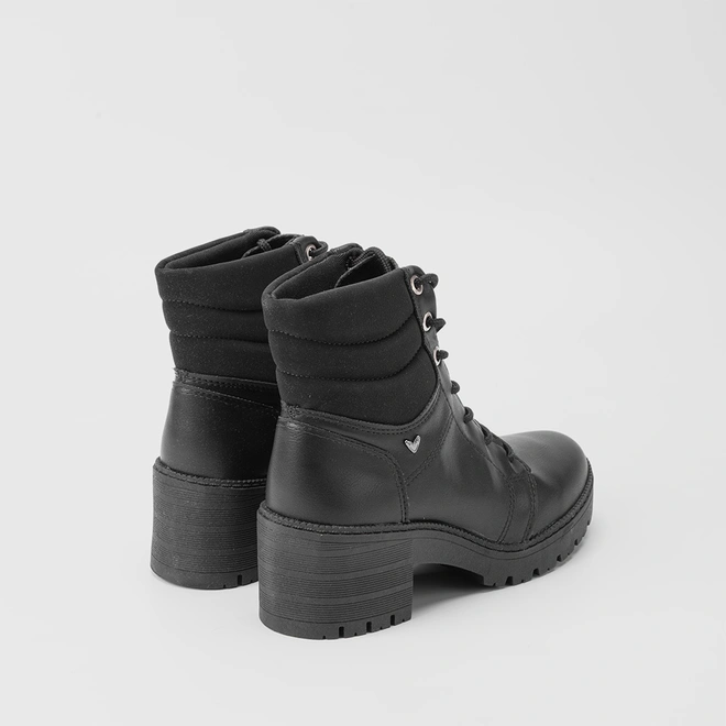 Bota Coturno Mississipi Detalhe Acolchoado Preto