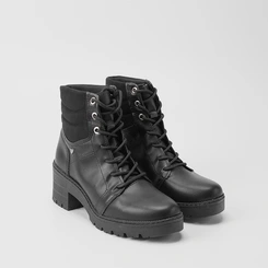 Bota Coturno Mississipi Detalhe Acolchoado Preto