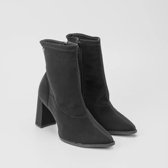 Ankle Boot Mississipi Nobuck Cano Médio Preto