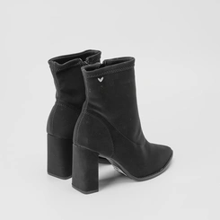Ankle Boot Mississipi Nobuck Cano Médio Preto