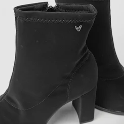 Ankle Boot Mississipi Nobuck Cano Médio Preto