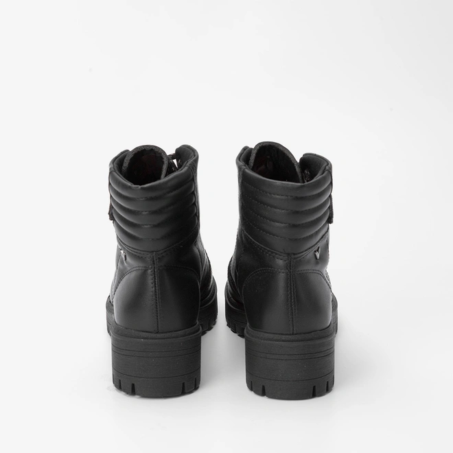 Bota Coturno Mississipi Detalhe Ilhós Strass Preto