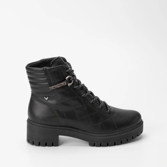 Bota Coturno Mississipi Detalhe Ilhós Strass Preto