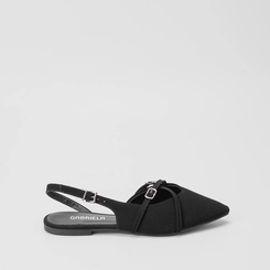 Sapatilha Slingback Gabriela Tiras Cruzada Preto