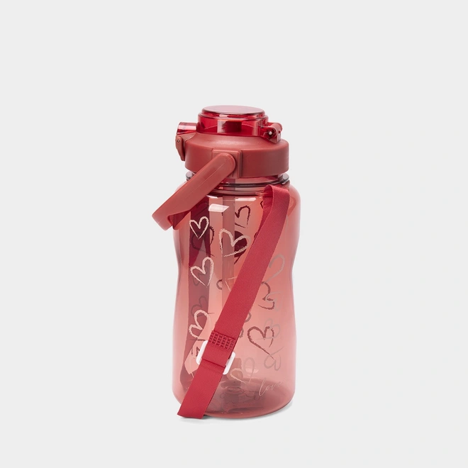 Garrafa Squeeze Stz Alça Coração Vermelho