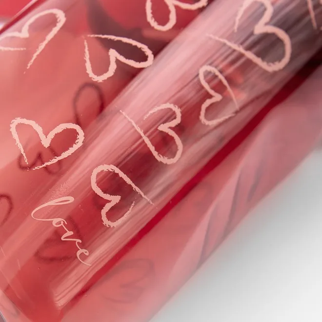 Garrafa Squeeze Stz Alça Coração Vermelho