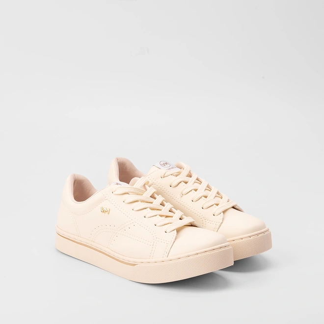 Tênis Casual Feminino Via Marte Pespontos Marfim