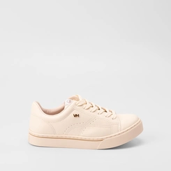 Tênis Casual Feminino Via Marte Pespontos Marfim
