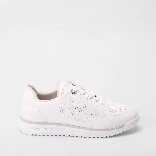 Tênis Via Marte Feminino Tratorado Pespontos & Perfuros Branco