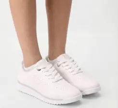 Tênis Via Marte Feminino Tratorado Pespontos & Perfuros Branco
