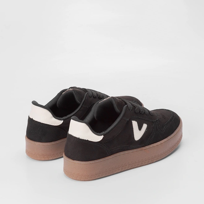 Tênis Via Marte Feminino Camurça Detalhe Logo Preto