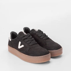 Tênis Via Marte Feminino Camurça Detalhe Logo Preto