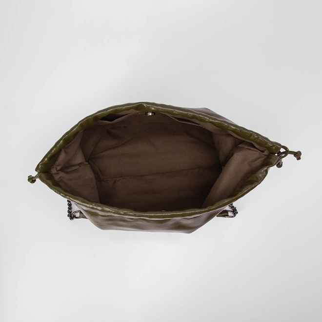 Bolsa Bucket Gabriela Alça Corrente Verde Oliva