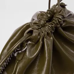 Bolsa Bucket Gabriela Alça Corrente Verde Oliva