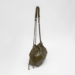 Bolsa Bucket Gabriela Alça Corrente Verde Oliva
