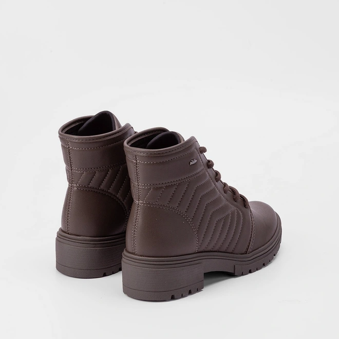 Bota Coturno Dakota Plataforma Detalhe Pespontos Marrom
