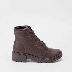 Bota Coturno Dakota Plataforma Detalhe Pespontos Marrom