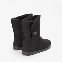 Bota Ugg Mooncity Detalhe Botão Preto