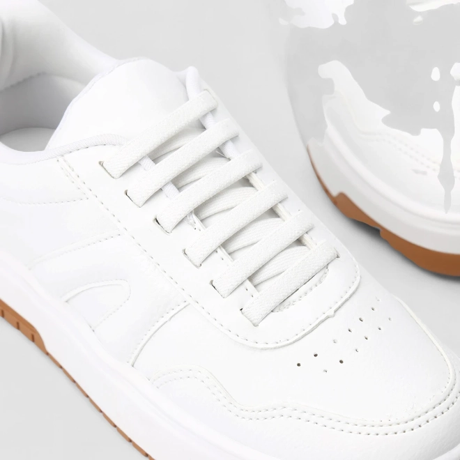 Tênis Casual Feminino Gabriela Elástico Branco