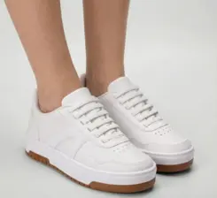 Tênis Casual Feminino Gabriela Elástico Branco
